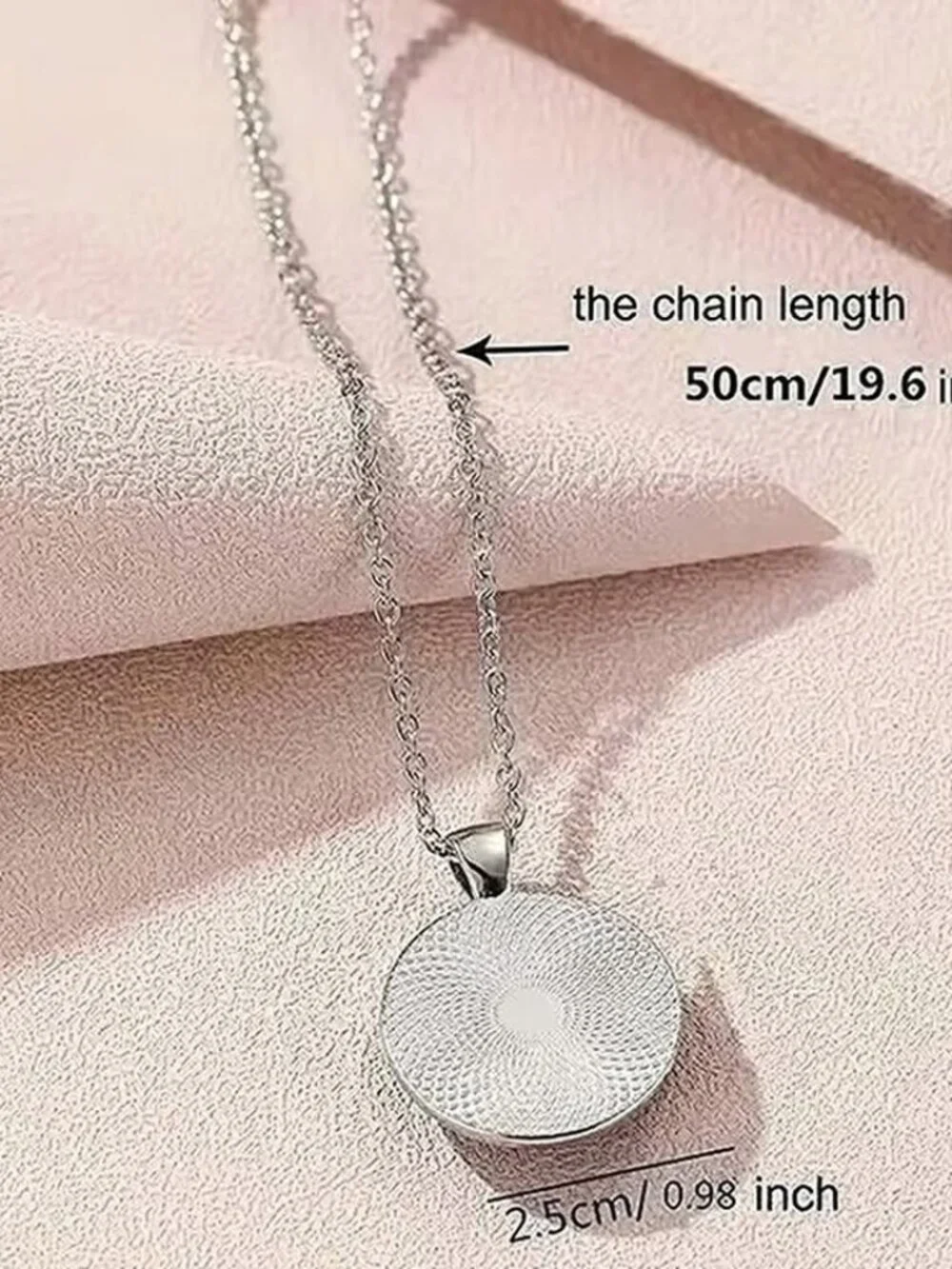 Silver Christmas KITTY CAT Glass Cabochon Pendant Necklace